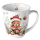 Weihnachten Becher 0,4 l Teddy mit Geschenk  Teddys gift white