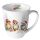 Weihnachten Becher 0,4 l Eulen auf Stechpalme Wise owls