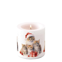Weihnachten Kerze klein Ø 7,5 x 9 cm...