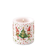 Weihnachten Kerze klein Ø 7,5 x 9 cm  Wichtel bei...