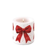Weihnachten Kerze klein Ø 7,5 x 9 cm  rote...