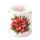 Weihnachten Kerze medium Ø 10 x 10 cm Weihnachtsstern  Festive poinsettia white