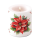Weihnachten Kerze medium Ø 10 x 10 cm Weihnachtsstern  Festive poinsettia white