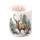 Weihnachten Kerze medium Ø 10 x 10 cm Hirsch im Wald  Winter stag white