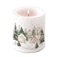 Weihnachten Kerze medium Ø 10 x 10 cm Dorf im...