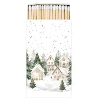 Weihnachten 45 Streichhölzer Dorf im Schnee  Snowy...