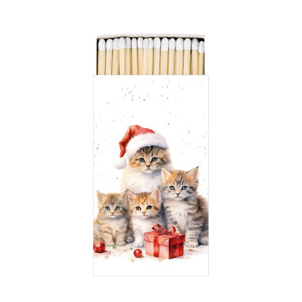 Weihnachten 45 Streichhölzer Kätzchen Geschenk Kugeln  Meaowy Christmas