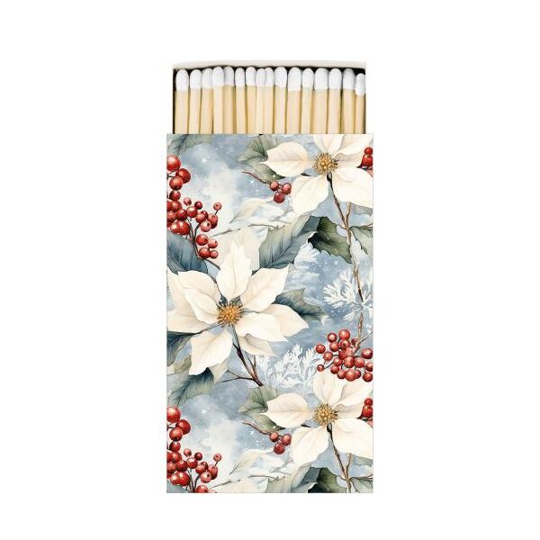 Weihnachten 45 Streichhölzer Weihnachtsstern und Stechpalme  Winter poinsettia