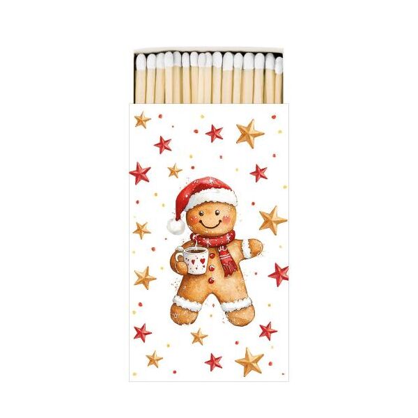 Weihnachten 45 Streichhölzer Lebkuchenmann mit Kakao  Cocoa and cookie