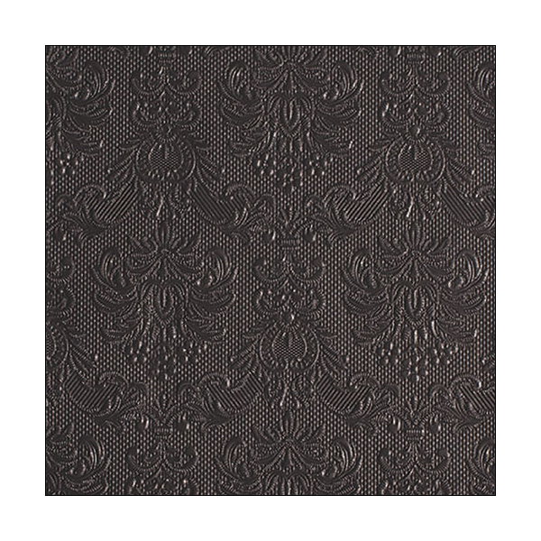 Serviette Dinner 40 x 40 cm 3-lagig 15 Servietten Elegance Dark Grey dunkelgrau mit Prägung