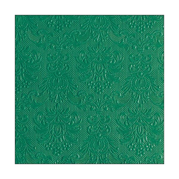 Serviette Dinner Format: 40 x 40 cm 3-lagig 15 Servietten Elegance Ivy Green FSC Mix Efeugrün mit Prägung
