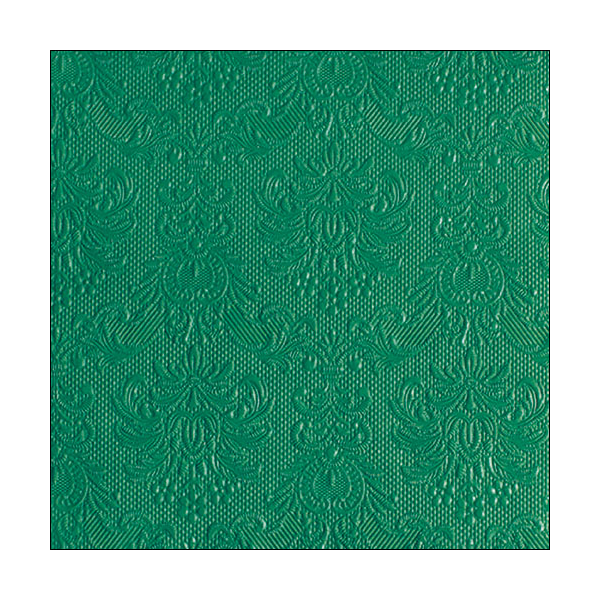 Serviette Dinner Format: 40 x 40 cm 3-lagig 15 Servietten Elegance Ivy Green FSC Mix Efeugrün mit Prägung