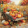 Herbst Servietten Lunch Kürbis auf Karre 33x33 cm 3lagig 20 Stück