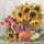 Herbst Servietten Lunch Sonnenblumen Äpfel Kürbis 33x33 cm 3lagig 20 Stück