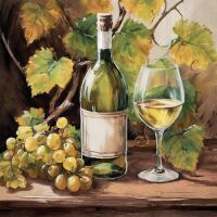 Servietten Cocktail Weinflasche Weinglas 25x25 cm 3lagig...