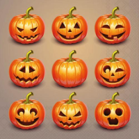 Herbst Halloween Servietten Cocktail verschiedene...