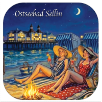 Sellin Rügen Kühlschrankmagnet Ostsee ALU Motiv...