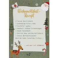 Weihnachten unverpackte Glückwunschkarte mit...