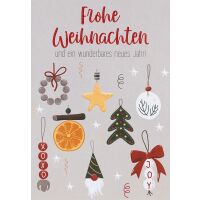 Weihnachten unverpackte Glückwunschkarte mit...