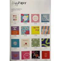 Sortiment Happy Paper Glückwunschkarten mit Drehständer 640 unverpackte Doppelkarten mit Briefumschlägen UVP-Bundle inklusive Drehständer € 2063,50