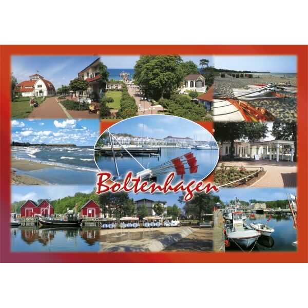 Boltenhagen Postkarte 9 Bilder Querformat Ansichtskarte Weltpostkarte Ostseebad