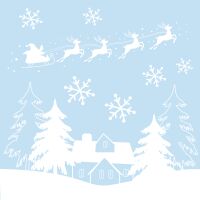 Fenstertransparent Winterlandschaft Rentiere uvm...