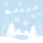Fenstertransparent Winterlandschaft Rentiere uvm Fensterdekoration haftet ohne Kleber wiederablösbar 31 x 31cm