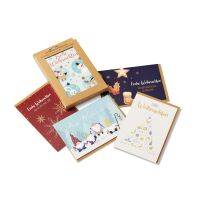 10 Weihnachtskarten mit Metallic-Effekten und...