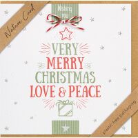 Weihnachten Nature Card quadratische unverpackte...