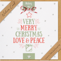 Weihnachten Nature Card quadratische unverpackte...