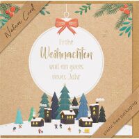 Weihnachten Nature Card quadratische unverpackte...