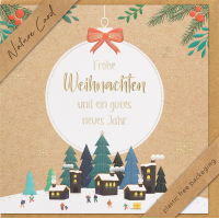 Weihnachten Nature Card quadratische unverpackte...