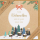 Weihnachten Nature Card quadratische unverpackte Weihnachtskarte mit Umschlag Kugel Dorf Frohe Weihnachten und ein gutes neues Jahr