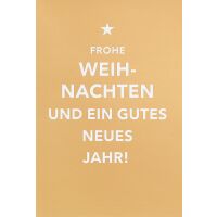 Weihnachten unverpackte Weihnachtskarte mit Umschlag Gold...