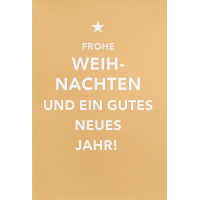 Weihnachten unverpackte Weihnachtskarte mit Umschlag Gold...