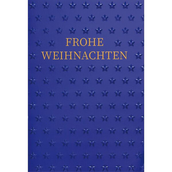 Weihnachten unverpackte Weihnachtskarte mit Umschlag Lila Sterne Frohe Weihnachten