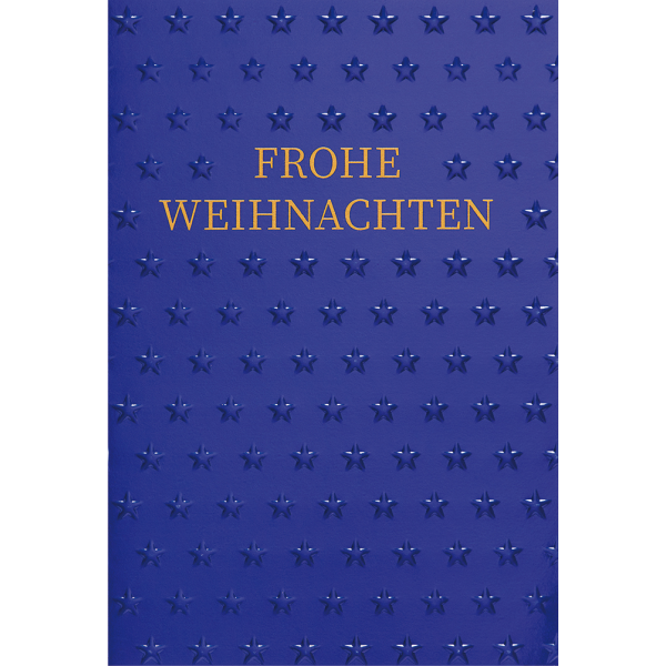 Weihnachten unverpackte Weihnachtskarte mit Umschlag Lila Sterne Frohe Weihnachten