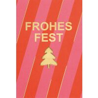 Weihnachten unverpackte Weihnachtskarte mit Umschlag rot...