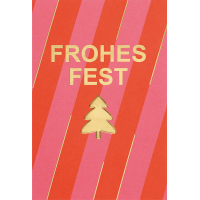 Weihnachten unverpackte Weihnachtskarte mit Umschlag rot...