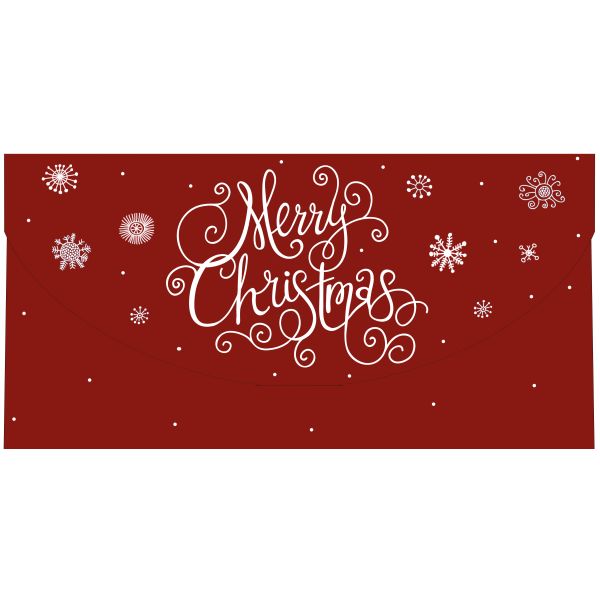 A Weihnachtskarte Gutschein mit Umschlag DIN lang Geschenkgutschein Merry Christmas