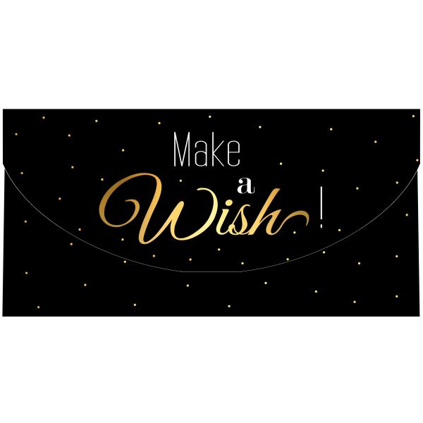 Weihnachtskarte Gutschein mit Umschlag DIN lang Geschenkgutschein Make a Wish