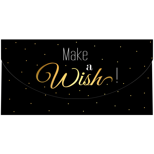 Weihnachtskarte Gutschein mit Umschlag DIN lang Geschenkgutschein Make a Wish