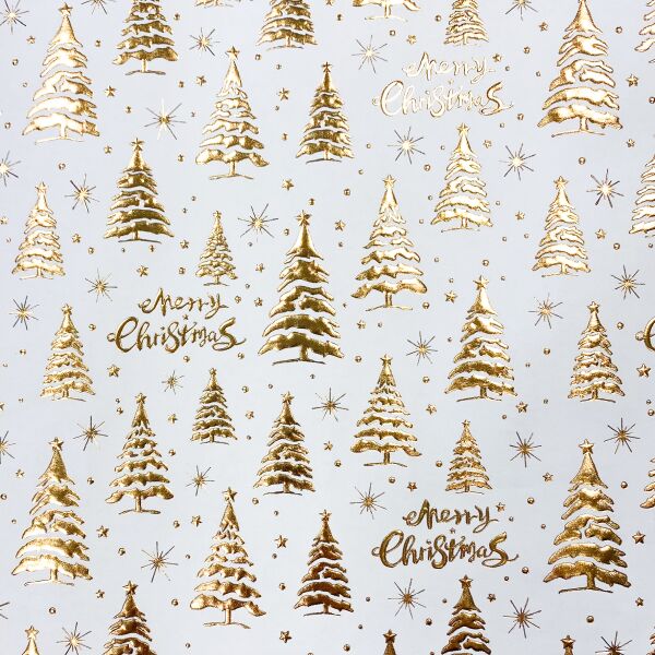 Weihnachten Geschenkpapier 70cmx150cm Röllchen Merry Christmas Kraftpapier geprägt Weihnachtspapier