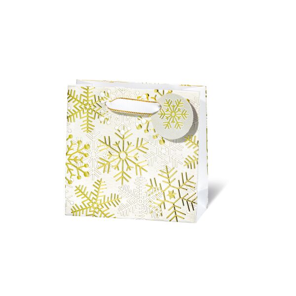 Weihnachten Geschenktüte CD-Format Golden Crystal klein Geschenktasche Weihnachtstüte