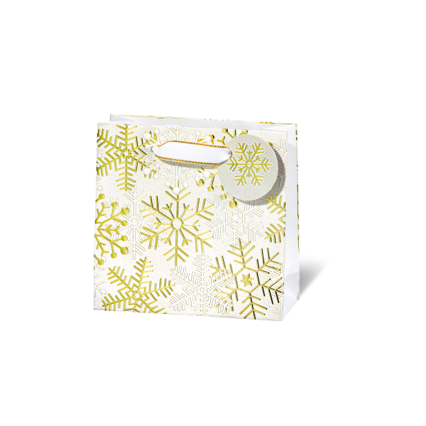 Weihnachten Geschenktüte CD-Format Golden Crystal klein Geschenktasche Weihnachtstüte