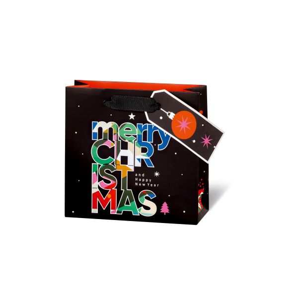 Weihnachten Geschenktüte CD-Format Modern Christmas Mery Xmas klein Geschenktasche Weihnachtstüte
