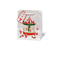 Weihnachten Geschenktüte A5-Format Karussel...