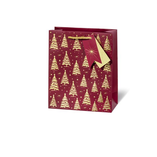 Weihnachten Geschenktüte A5-Format Golden trees Geschenktasche Weihnachtstüte