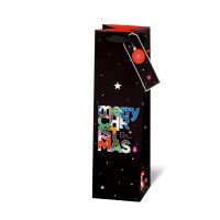Weihnachten Weintasche Geschenktüte Modern Christmas...