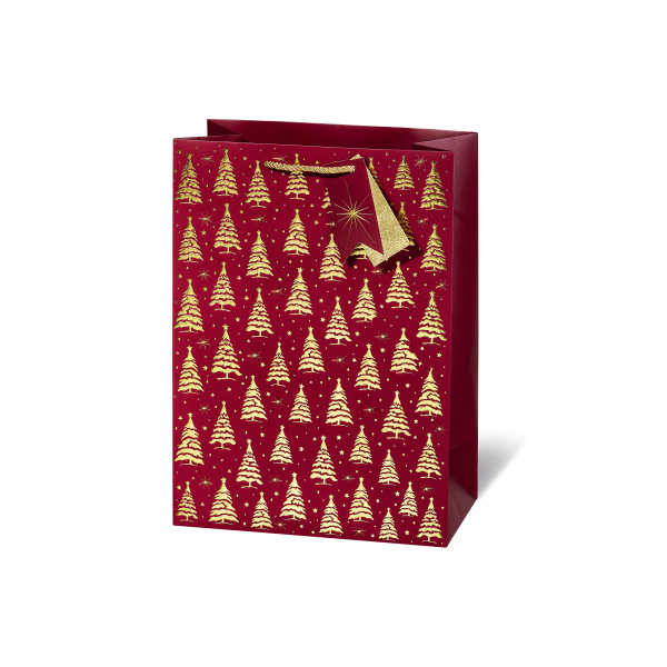 Weihnachten Geschenktüte A4-Format Golden trees Geschenktasche Weihnachtstüte